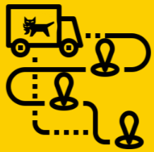 End-to-end logistics icon